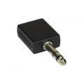 InLine Audio adapter,  6.3mm jack stekker stereo naar 2x 3.5mm jack contraplug, Stereo