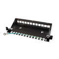 VALUE Keystone module houder, 12 Poorts, zwart
