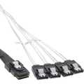 InLine SAS kabel, Mini SAS SFF8087 naar 4x SATA, 1:1, 75cm