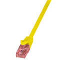Patch Cable Cat.6 UTP yellow 0,25 m LogiLink