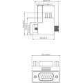 InLine VGA Adaptor 90° 15pin male/female