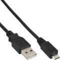 InLine Micro-USB 2.0 kabel,  USB A naar Micro-B, zwart, 0.5m