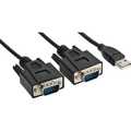 InLine® USB 2.0 to 2x Serial Adapter Cable USB-A to 2x 9 Pin Sub-D male 1.5m