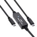 InLine USB 3.2 Gen.1 active cable, USB-C plug to USB-C plug, black, 10m