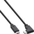 InLine USB 3.2 Gen.2 cable, USB-C male/male angled, black, 1m