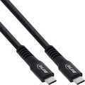 InLine USB4 cable, USB-C male/male, 4K 60Hz, 60W, TPE/aluminium, black, 3m