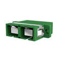 Adapter SC/APC Duplex OS2 green with shutter