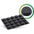 Rubber pads 20pcs Pack black, flat shape 1,2cm