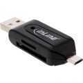 InLine OTG Dual Card Reader for SD and microSD, for Android und PC