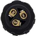 InLine Mains coupler, IP68, 3-pin, plug/socket, M20, black