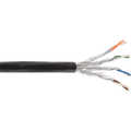 Outdoor Installation Cable S/FTP PiMF Cat.7a AWG 23 Copper 1200Mhz PE black 100m