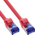 Patch cable slim, Cat.6A, S/FTP, TPE (LSZH) flexible, PoE, red, 30m