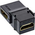 InLine® HDMI Keystone Snap-In module, 4K/60Hz, HDMI AF/AF angled black