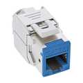 8 stuks Pack InLine Keystone RJ45 jack, shielded, Cat.6A, blue