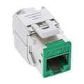 8 stuks Pack InLine Keystone RJ45 jack, shielded, Cat.6A, green