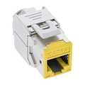 8 stuks Pack InLine Keystone RJ45 jack, shielded, Cat.6A, yellow