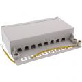 Patch Panel Cat.6A table  wall  8 Port light grey RAL7035