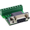 InLine Terminal block D-Sub 9 socket, screw terminal, screw fuse
