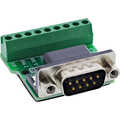 InLine Terminal block D-Sub 9 plug, screw terminal, screw lock