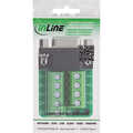 InLine Terminal block D-Sub 9 socket, 2-row, screw terminal, screw lock