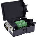 InLine D-Sub 9 breakout terminal block, plug, screw terminal, knurled screw