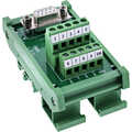 InLine D-Sub 9 terminal block, socket, screw terminal, top-hat rail