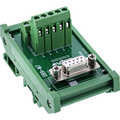 InLine D-Sub 9 terminal block, socket, screw terminal, top-hat rail