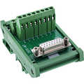 InLine D-Sub 15 terminal block, socket, screw terminal, for top-hat rail