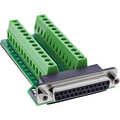 InLine D-Sub 25 terminal block, socket, 2-row, screw terminal
