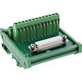 InLine D-Sub 25 terminal block, socket, screw terminal, for top-hat rail
