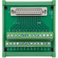 InLine D-Sub 25 terminal block, plug, screw terminal, top-hat rail, numbered