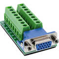 InLine Terminal block, VGA (HD15), socket, 2-row, screw terminal