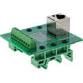 InLine Terminal block, RJ45 socket, upwards, for top-hat rail