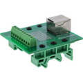 InLine Terminal block, RJ45 socket, straight, for top-hat rail