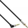 InLine Slim Audio Cable 3.5mm male to male angled Stereo 1m