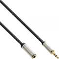 InLine Slim Audio Cable 3.5mm male to female Stereo 2m