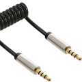 InLine Slim Audio Spiral Cable 3.5mm male to male 4-pin Stereo 2m