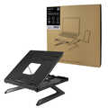 Notebook stand, foldable, height adjustable, black