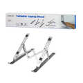Notebook stand, foldable, aluminum, silver