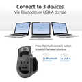 ACT Draadloze bluetooth muis met USB ontvanger zwart