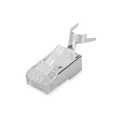 CAT 6A Modular Plug, 8P8C, shielded for solid wire AWG 22-23, pass through
