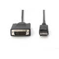 DisplayPort Adapter Cable, Type DP-DVI (24+1) M/M, 1.0m, w/interlock, DP 1.1a, bl