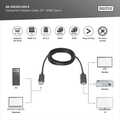 DisplayPort Adapter Cable, Type DP-HDMI A M/M, 2.0m, w/lock,4K@60Hz, DP 1.2, HDMI 2.0, bl