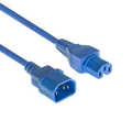 230V aansluitkabel C14 - C15, blauw 1,2m