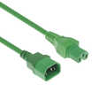 230V aansluitkabel C14 - C15, groen 1,2m