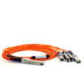 QSFP+ to SFP+ AOC Active Optical Cable, 40Gbps to 4 x 10GBps, 3 meter
