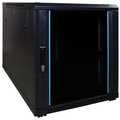 12U mini serverkast met glazen deur 600x1000x720mm (BxDxH)