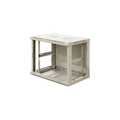 6U witte wandkast met glazen deur 600x450x368mm (BxDxH)