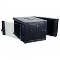 6U wandkast (kantelbaar) met glazen deur 600x600x368mm (BxDxH)