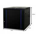 6U wandkast (kantelbaar) met glazen deur 600x600x368mm (BxDxH)